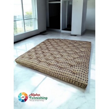 Sale Active 6 x 6.5 Feet Box Type Cotton Mattress Duble Bed For Back pain Relief - Golden Brown Rui ka Gadda (72 x 78 Inch)